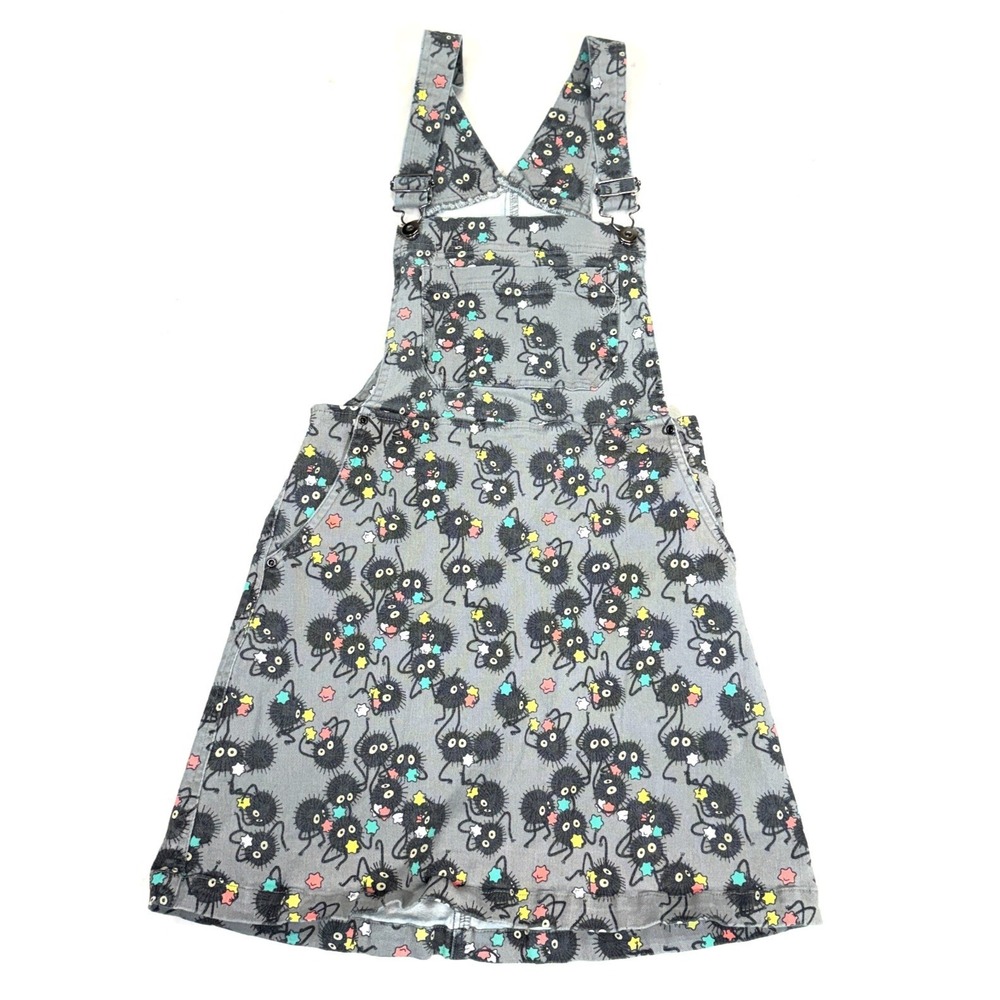 Hot Topic Studio Ghibli Spirited Away Soot Sprite Overall Dress Skirtall Size S